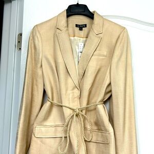 J Crew Rope Tie Blazer in Twill